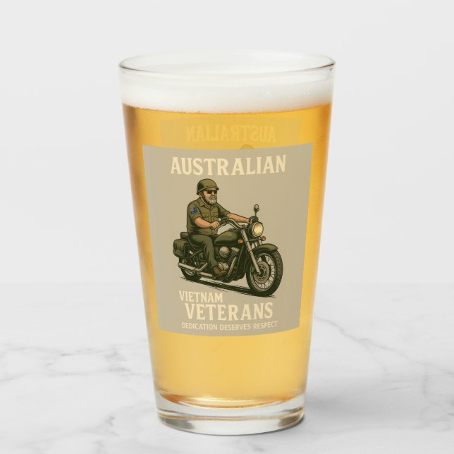 Honoring Australian Vietnam Veterans – Motorcycle Glass (Front Filled)