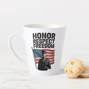 Honoring Heroes Veteran Day Patriotic Design Latte Mug