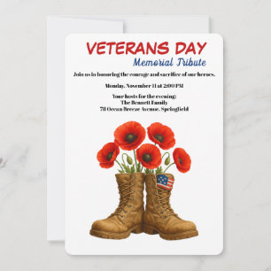 Honoring Heroes   Veterans Day Tribute Invitation
