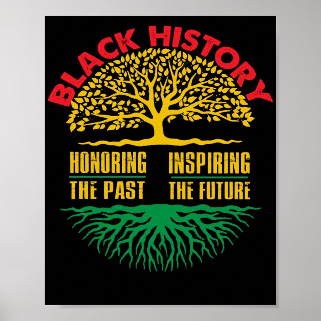 Honoring Past Inspiring Black History Month Poster (Front)