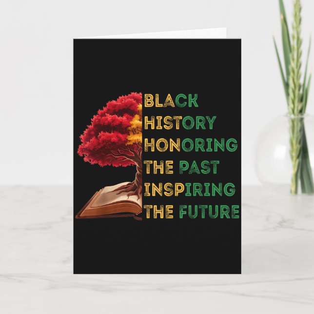 Honoring Past Inspiring Future Black History Month Card (Front)