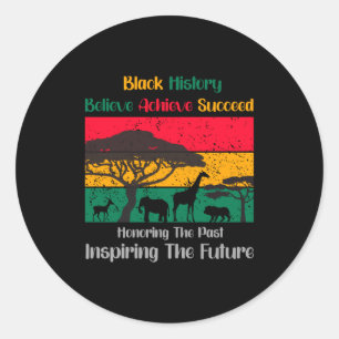 Honoring Past Inspiring Future Black History Month Classic Round Sticker
