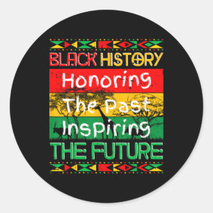 Honoring Past Inspiring Future Black History Month Classic Round Sticker