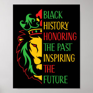 Honoring Past Inspiring Future Men Women Black His Poster