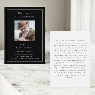 Honoring the legacy modern  photo  prayer card 
