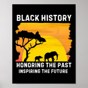 Honoring The Past Inspiring The Future Black Histo Poster