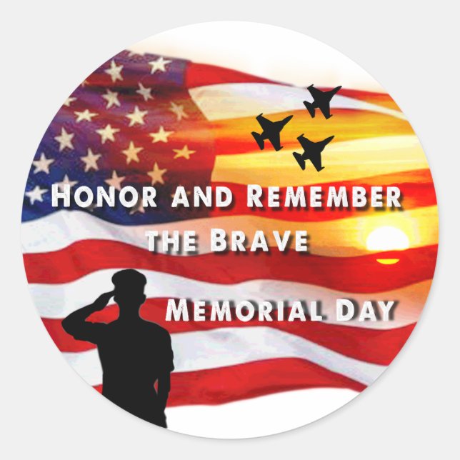 Honour and Remember the Brave Classic Round Sticke Classic Round Sticker (Front)