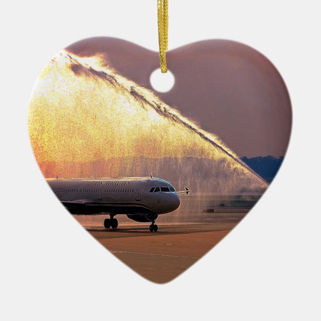 Honour Flight Heart Shape Ornament (Front)