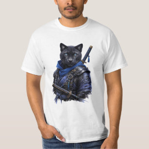 Honour in Every Strike – Black Panther Samurai T-Shirt