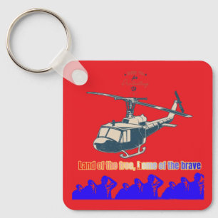 Honour in every thread light bright red keychain