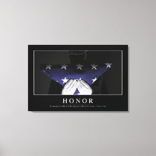 Honour: Inspirational Quote Canvas Print