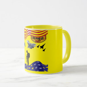 Honour on memorial day yellow mug