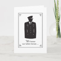 Honour our Fallen Heroes Police Uniform Black Whit