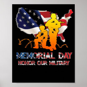 Honour Our Military Soldiers Memorial Day Poster