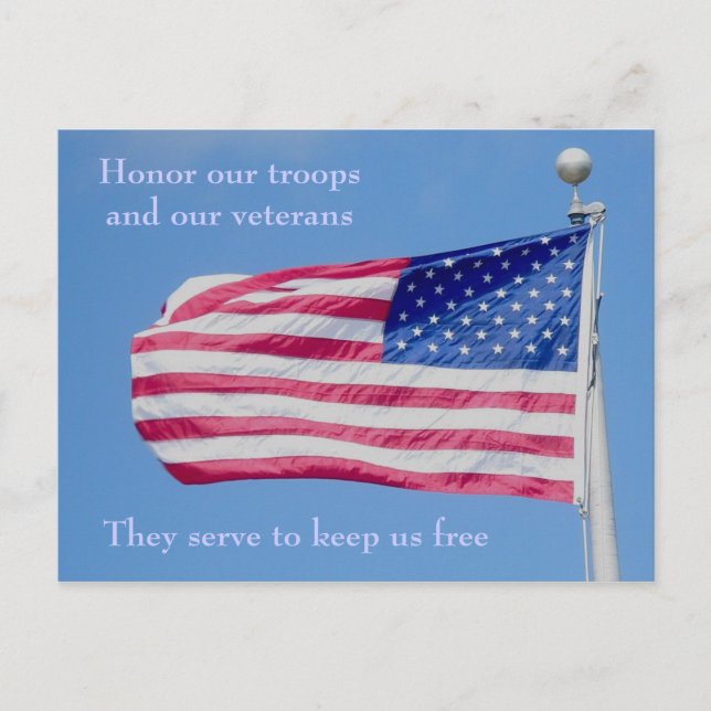Honour our Troops Postcard (Front)