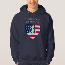 Honour Our Veterans Cute T-Shirt with a peace sign