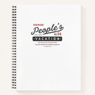 Honour People's Vacation Notebook