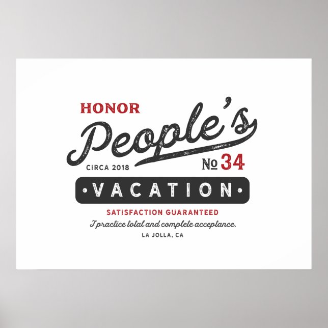 Honour People's Vacation Poster (Front)