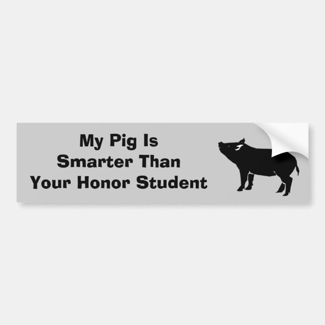 Honour Pig Bumper Sticker (Front)