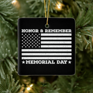 Honour Remember Memorial Day Army Military Cool Da Ceramic Ornament