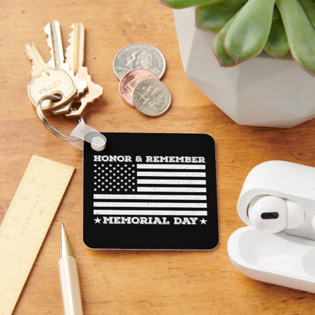 Honour Remember Memorial Day Army Military Cool Da Keychain (Desk)