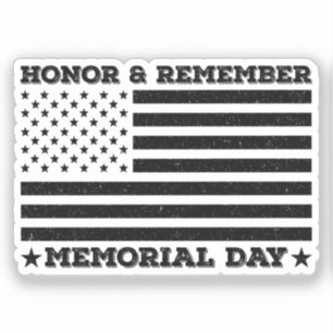 Honour Remember Memorial Day Patriotic Design Funn