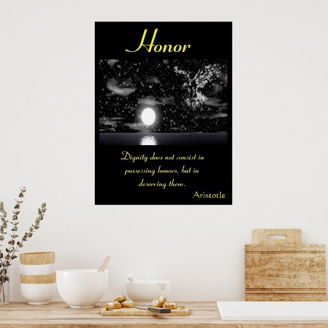 Honour Rises Beneath Eagle’s Watchful Flight Poster (Kitchen)