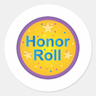 honour roll classic round sticker