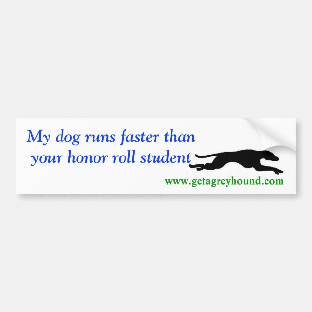 Honour Roll Student bumper sticker (Front)