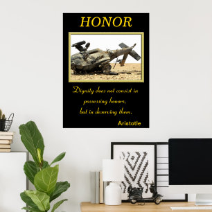 Honour Shines Through Military Resilience and Migh Poster