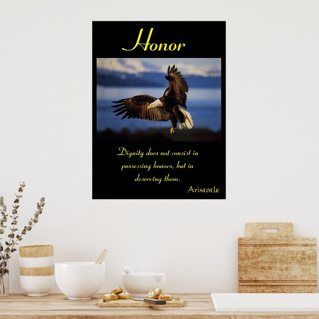 Honour Soars with Eagle’s Fierce Majesty Poster (Kitchen)
