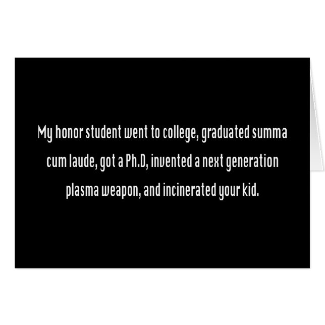 Honour Student (Front Horizontal)