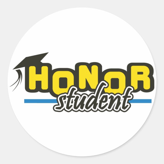 Honour Student Classic Round Sticker (Front)