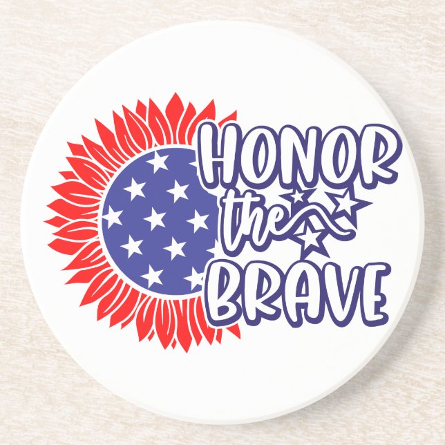 Honour The Brave Coaster (Front)