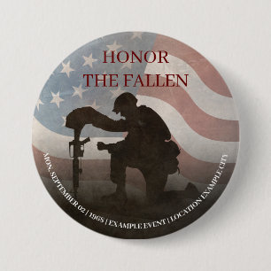 Honour The Fallen 3 Inch Round Button