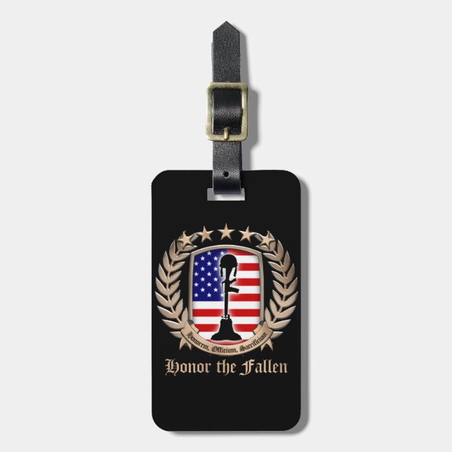 Honour The Fallen - Crest Luggage Tag (Front Vertical)