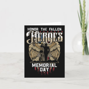 Honour The Fallen Heroes Soldier Memorial Day Card