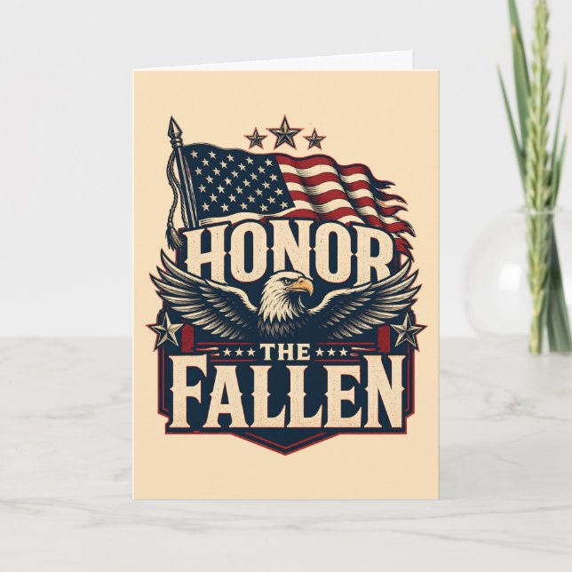 Honour the Fallen Memorial Day  Card (Front)