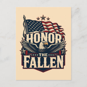 Honour the Fallen Memorial Day  Postcard