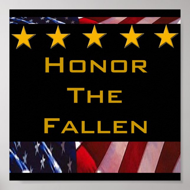 Honour the Fallen Military Tribute Poster (Front)