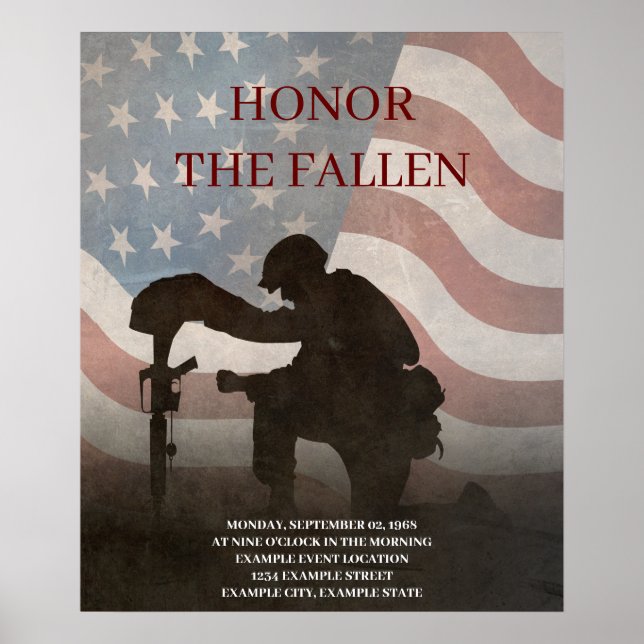 Honour The Fallen Poster (Front)