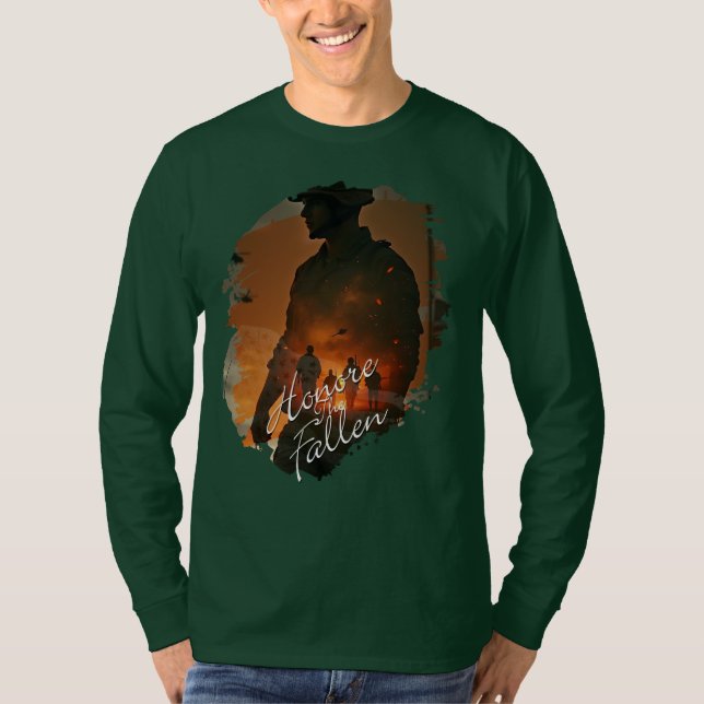 Honour the Fallen – Remember Their Sacrifice T-Shirt (Front)