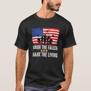 Honour The Fallen Thank The Living Memorial Day T-Shirt