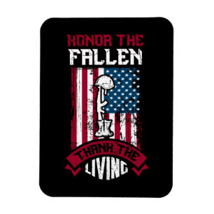 Honour The Fallen, Thank The Living Patriotic Magnet