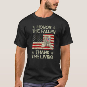 Honour The Fallen Thank The Living Veterans Day Co T-Shirt