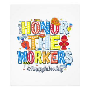 Honour The Workers Happy Labour Day Photo Print