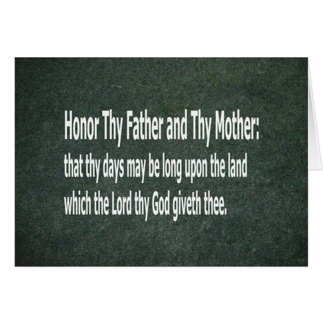 Honour Thy Father and Thy Mother (Front Horizontal)