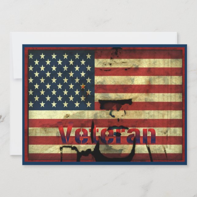 Honour Veterans Day 7.5" x 5.5 Invitation Card (Front)