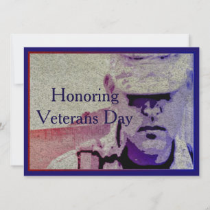 Honour Veterans Day 7.5" x 5.5 Invitation Card