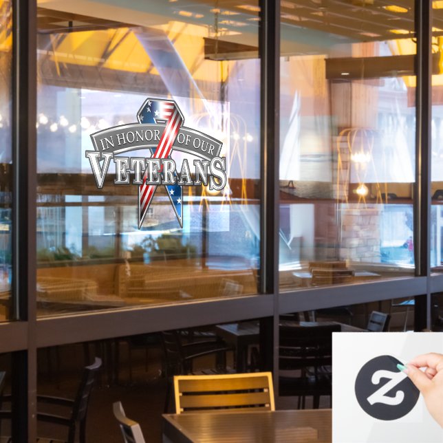 Honour Veterans Window Cling (Restaurant Window)